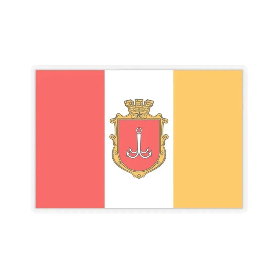 Flag of Odessa Ukraine - STICKER Vinyl Kiss-Cut Decal 3 Inch Transparent - The Sticker Space