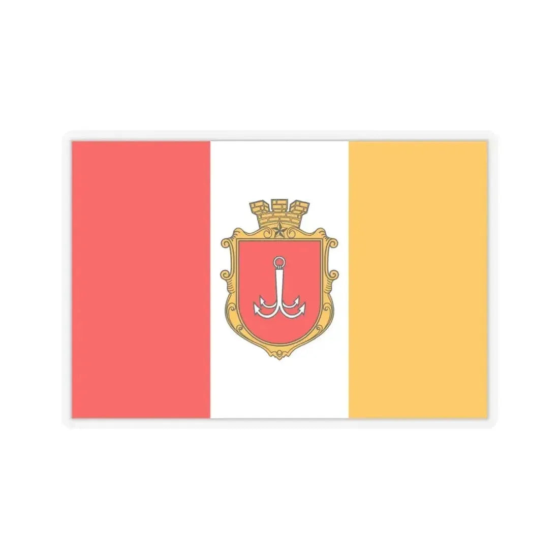Flag of Odessa Ukraine - STICKER Vinyl Kiss-Cut Decal 4 Inch Transparent - The Sticker Space
