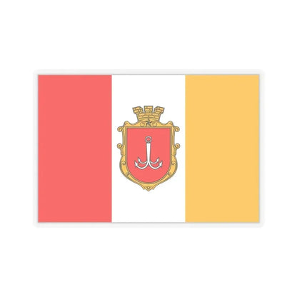Flag of Odessa Ukraine - STICKER Vinyl Kiss-Cut Decal 4 Inch Transparent - The Sticker Space