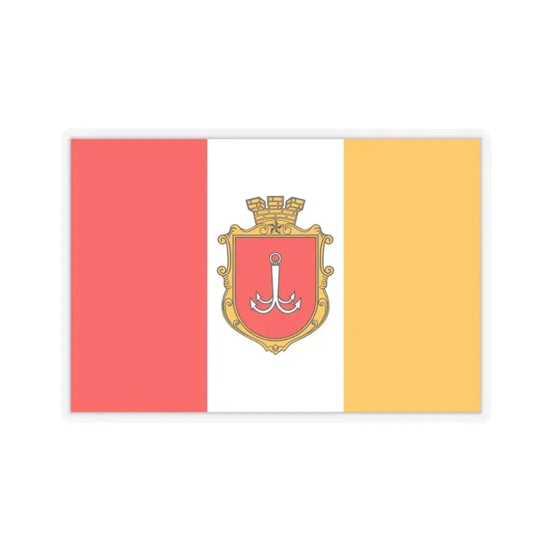 Flag of Odessa Ukraine - STICKER Vinyl Kiss-Cut Decal 6 Inch Transparent - The Sticker Space