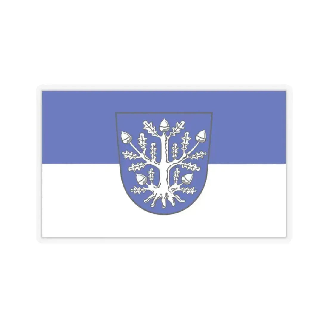 Flag of Offenbach am Main Germany - STICKER Vinyl Kiss-Cut Decal 2 Inch Transparent - The Sticker Space
