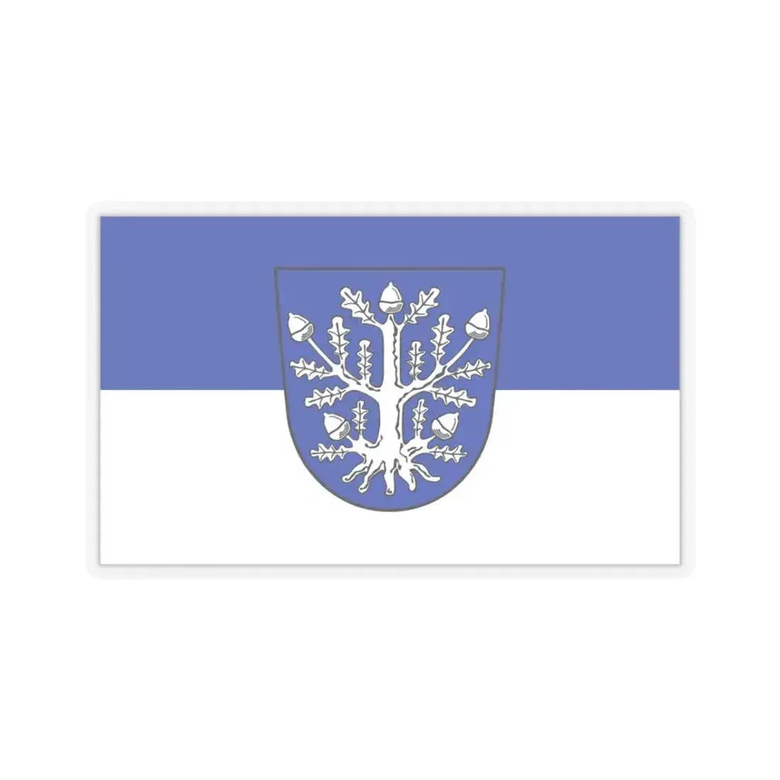 Flag of Offenbach am Main Germany - STICKER Vinyl Kiss-Cut Decal 3 Inch Transparent - The Sticker Space
