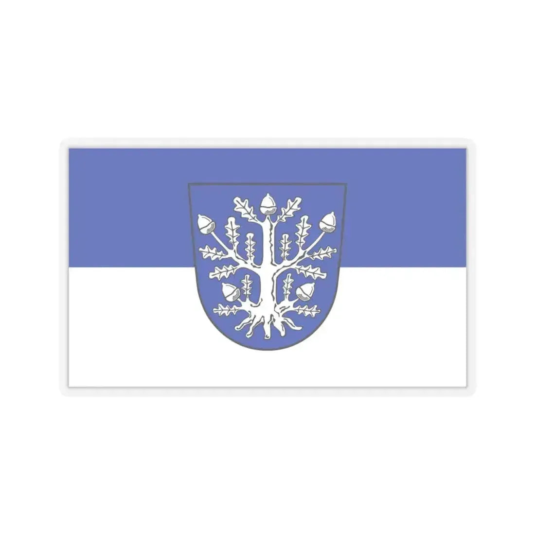 Flag of Offenbach am Main Germany - STICKER Vinyl Kiss-Cut Decal 4 Inch Transparent - The Sticker Space