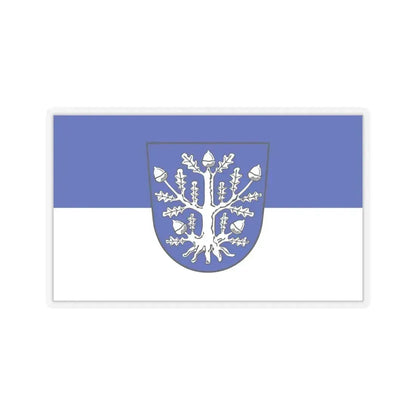 Flag of Offenbach am Main Germany - STICKER Vinyl Kiss-Cut Decal 4 Inch Transparent - The Sticker Space