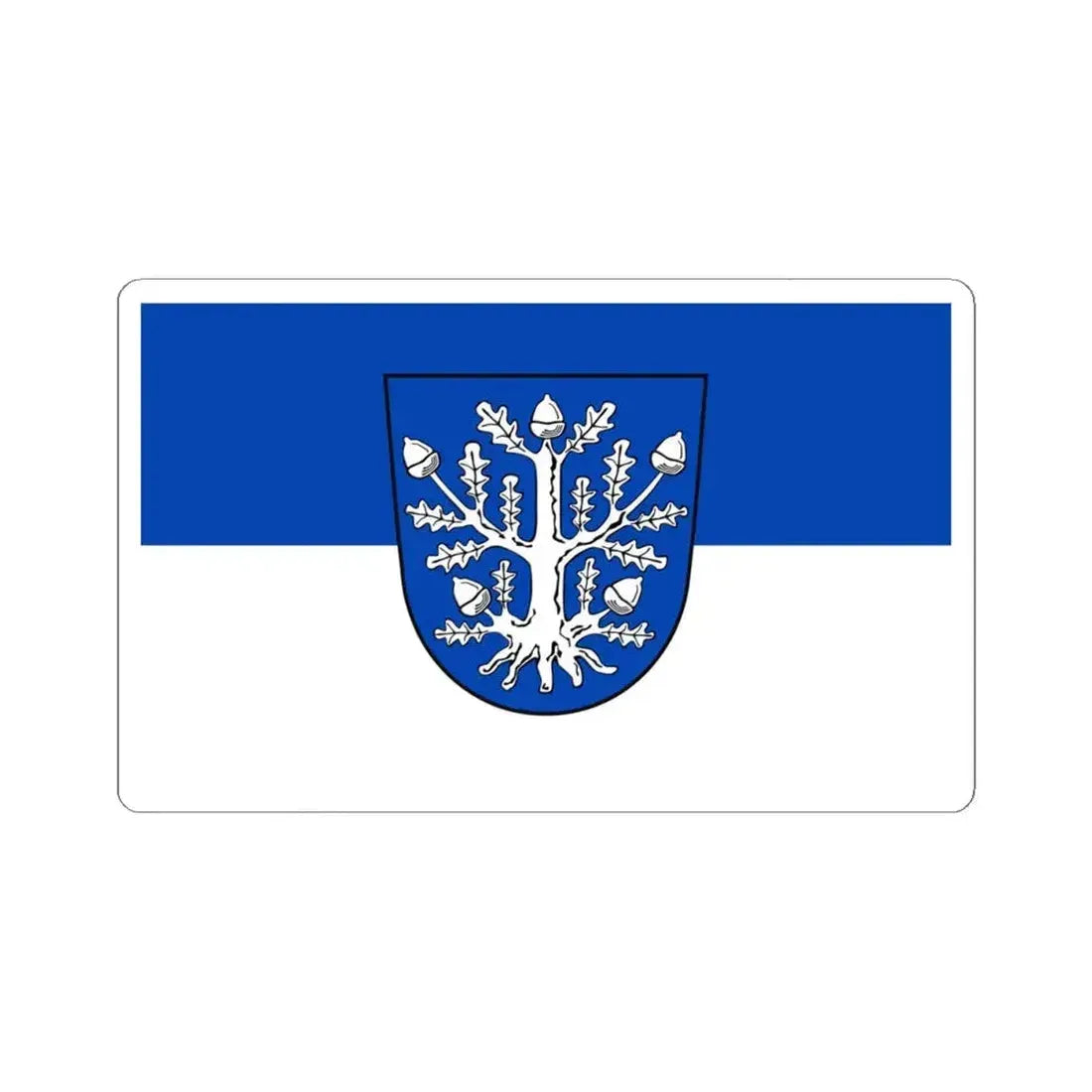 Flag of Offenbach am Main Germany - STICKER Vinyl Kiss-Cut Decal 4 Inch White - The Sticker Space