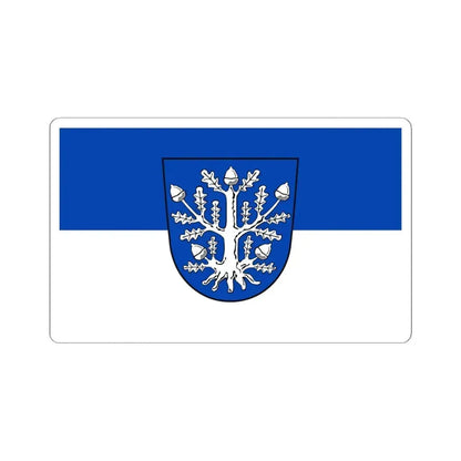 Flag of Offenbach am Main Germany - STICKER Vinyl Kiss-Cut Decal 4 Inch White - The Sticker Space