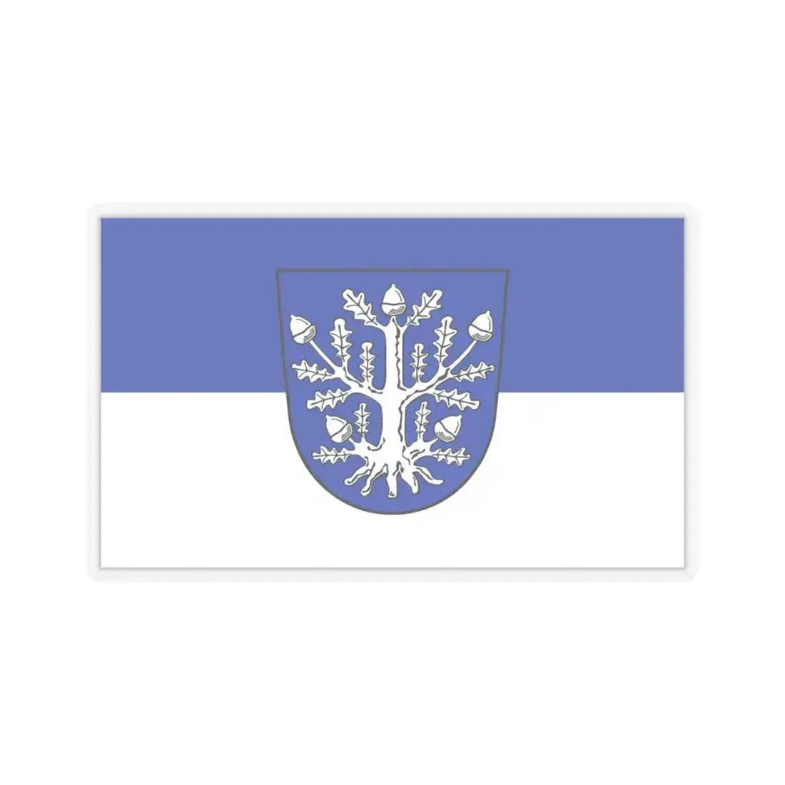 Flag of Offenbach am Main Germany - STICKER Vinyl Kiss-Cut Decal 6 Inch Transparent - The Sticker Space