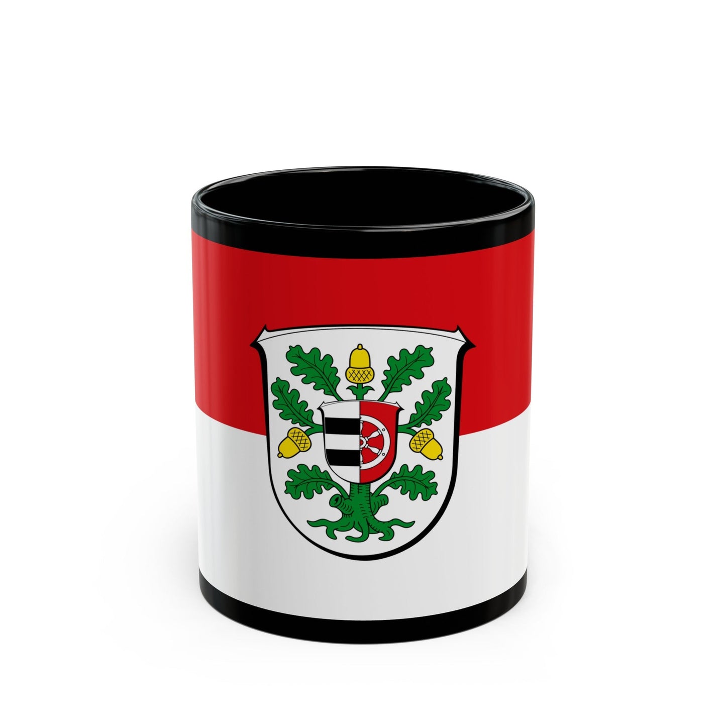 Flag of Offenbach Germany - Black Coffee Mug-11oz-The Sticker Space