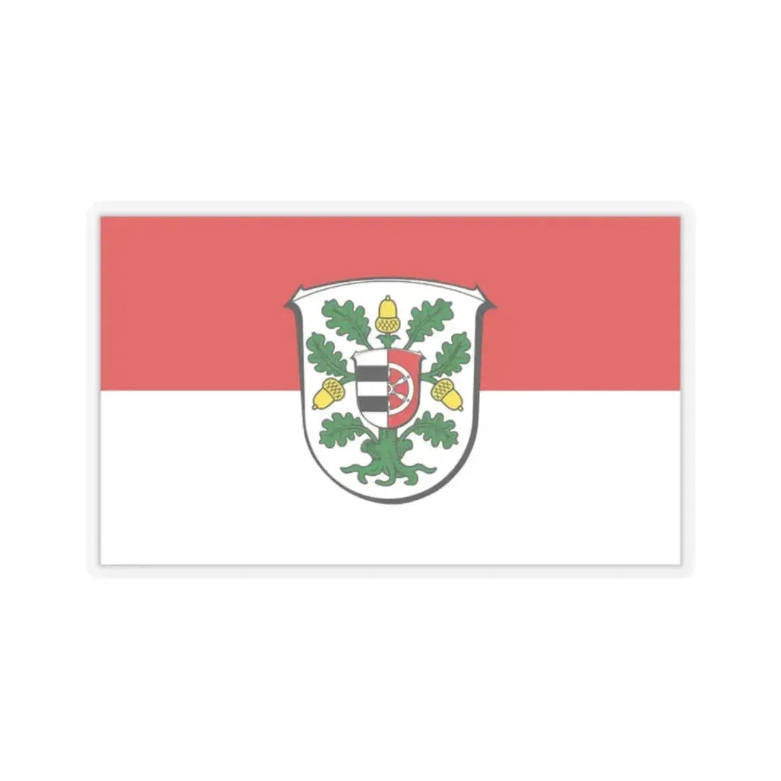 Flag of Offenbach Germany - STICKER Vinyl Kiss-Cut Decal 2 Inch Transparent - The Sticker Space