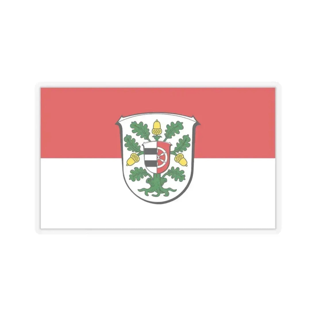 Flag of Offenbach Germany - STICKER Vinyl Kiss-Cut Decal 3 Inch Transparent - The Sticker Space