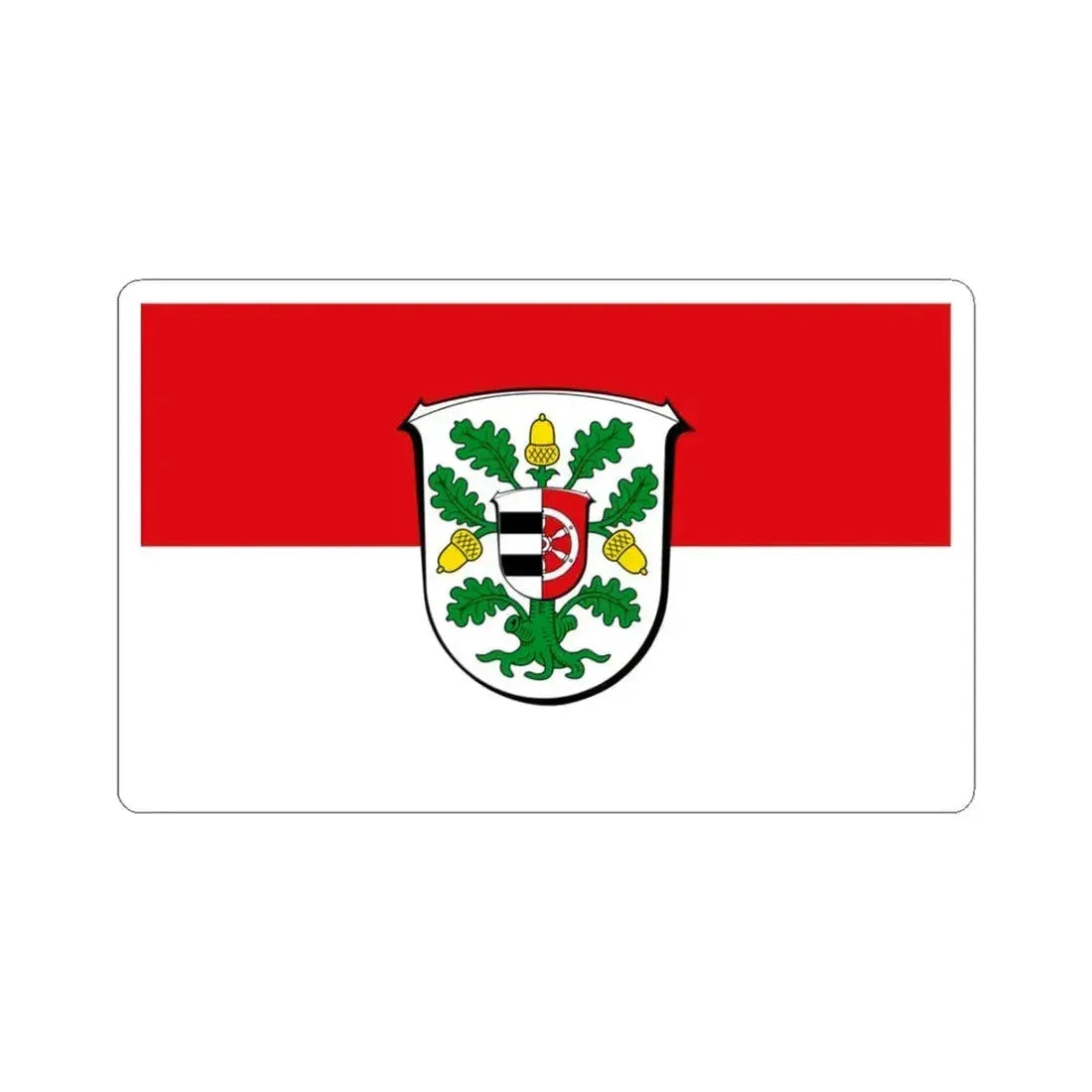 Flag of Offenbach Germany - STICKER Vinyl Kiss-Cut Decal 3 Inch White - The Sticker Space