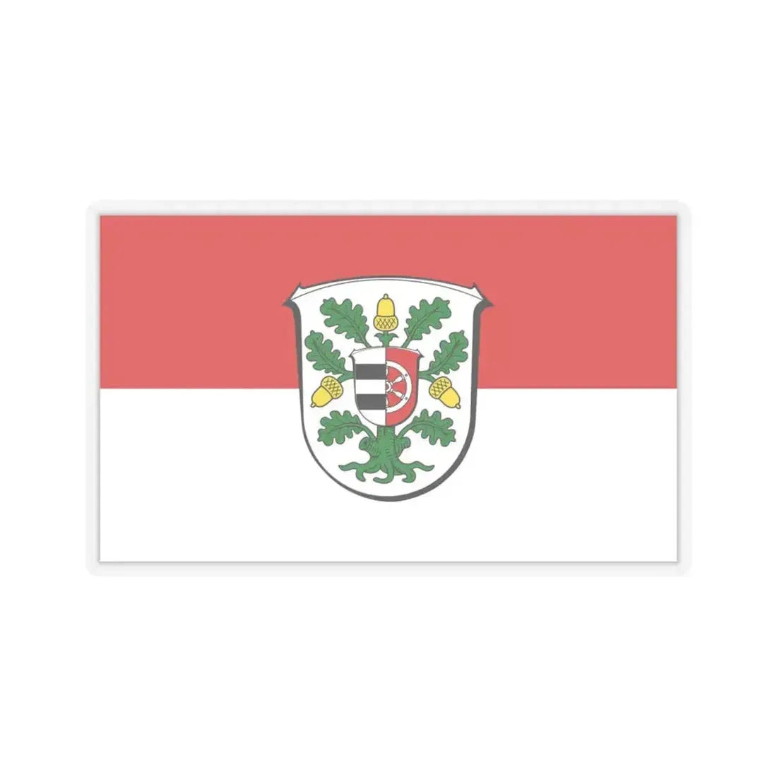 Flag of Offenbach Germany - STICKER Vinyl Kiss-Cut Decal 4 Inch Transparent - The Sticker Space