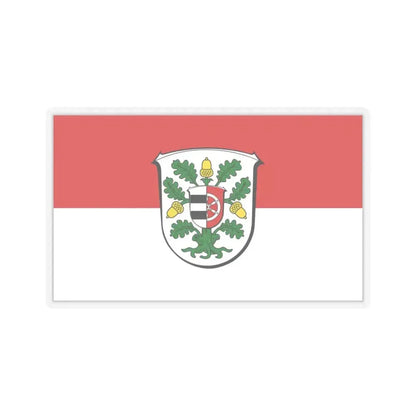 Flag of Offenbach Germany - STICKER Vinyl Kiss-Cut Decal 4 Inch Transparent - The Sticker Space