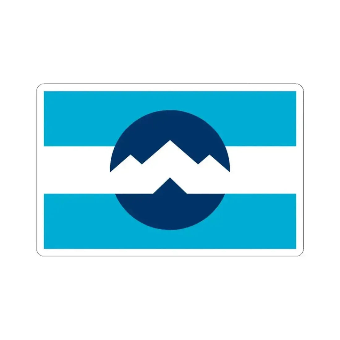 Flag of Ogden Utah (United States) STICKER Vinyl Kiss-Cut Decal 3 Inch White - The Sticker Space