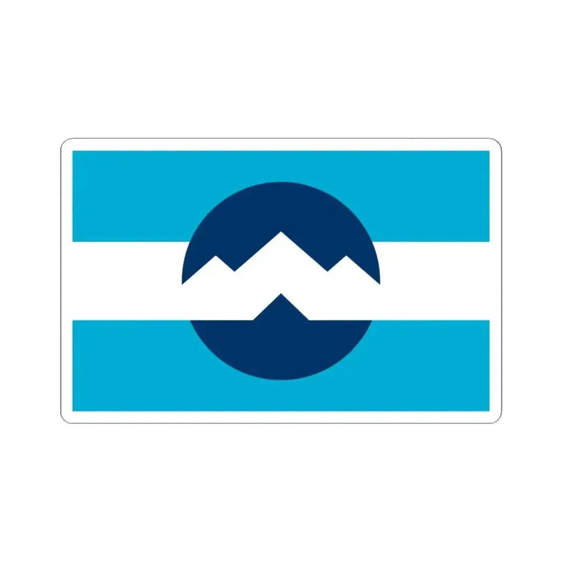 Flag of Ogden Utah (United States) STICKER Vinyl Kiss-Cut Decal 6 Inch White - The Sticker Space