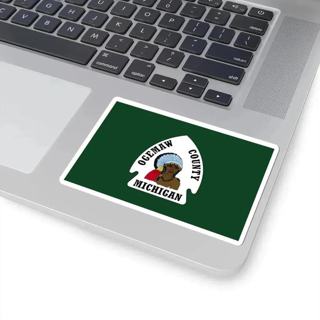 Flag of Ogemaw County Michigan (United States) STICKER Vinyl Kiss-Cut Decal - The Sticker Space