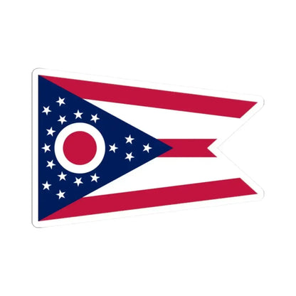 Flag of Ohio 3-2 (United States) STICKER Vinyl Kiss-Cut Decal 2 Inch White - The Sticker Space