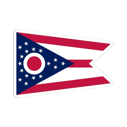 Flag of Ohio 3-2 (United States) STICKER Vinyl Kiss-Cut Decal 3 Inch White - The Sticker Space