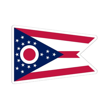 Flag of Ohio 3-2 (United States) STICKER Vinyl Kiss-Cut Decal 6 Inch White - The Sticker Space