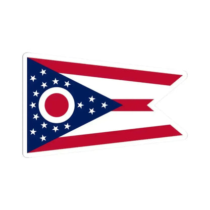 Flag of Ohio (United States) STICKER Vinyl Kiss-Cut Decal 2 Inch White - The Sticker Space