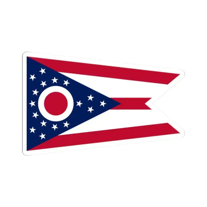 Flag of Ohio (United States) STICKER Vinyl Kiss-Cut Decal 2 Inch White - The Sticker Space