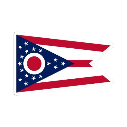 Flag of Ohio (United States) STICKER Vinyl Kiss-Cut Decal 2 Inch White - The Sticker Space