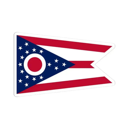 Flag of Ohio (United States) STICKER Vinyl Kiss-Cut Decal 3 Inch White - The Sticker Space
