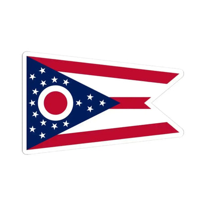 Flag of Ohio (United States) STICKER Vinyl Kiss-Cut Decal 3 Inch White - The Sticker Space