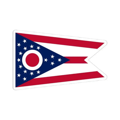 Flag of Ohio (United States) STICKER Vinyl Kiss-Cut Decal 4 Inch White - The Sticker Space