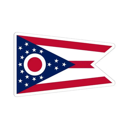 Flag of Ohio (United States) STICKER Vinyl Kiss-Cut Decal 6 Inch White - The Sticker Space