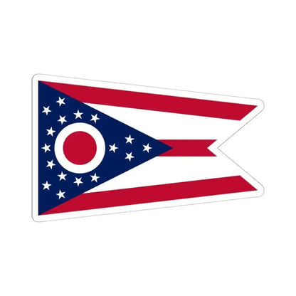Flag of Ohio (United States) STICKER Vinyl Kiss-Cut Decal 6 Inch White - The Sticker Space