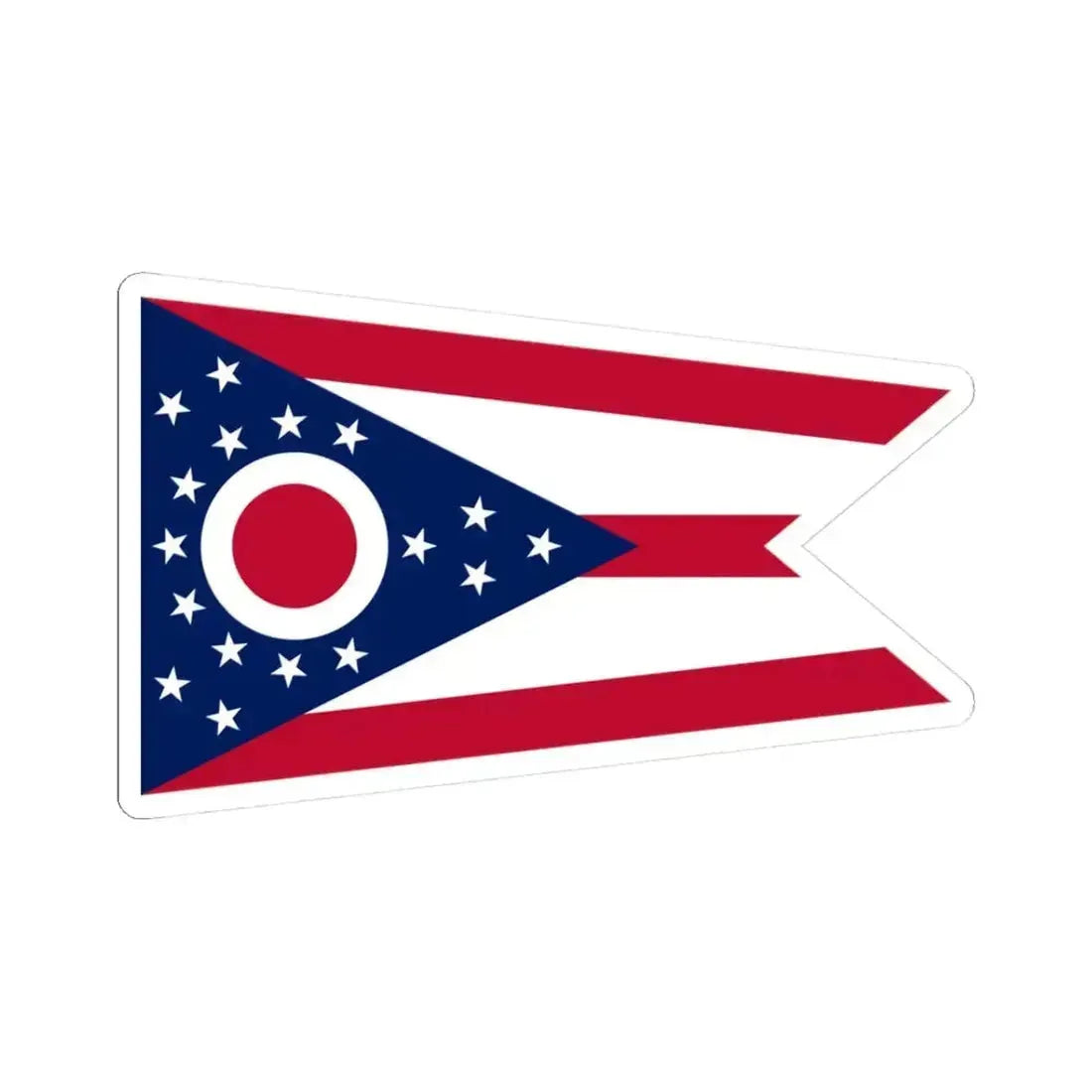 Flag of Ohio (United States) STICKER Vinyl Kiss-Cut Decal - The Sticker Space