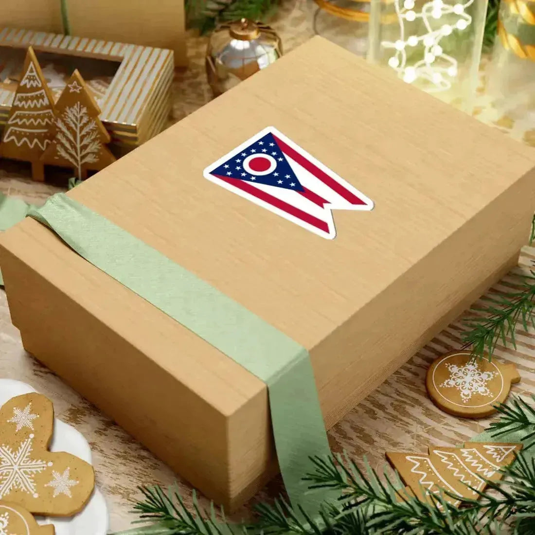 Flag of Ohio (United States) STICKER Vinyl Kiss-Cut Decal - The Sticker Space