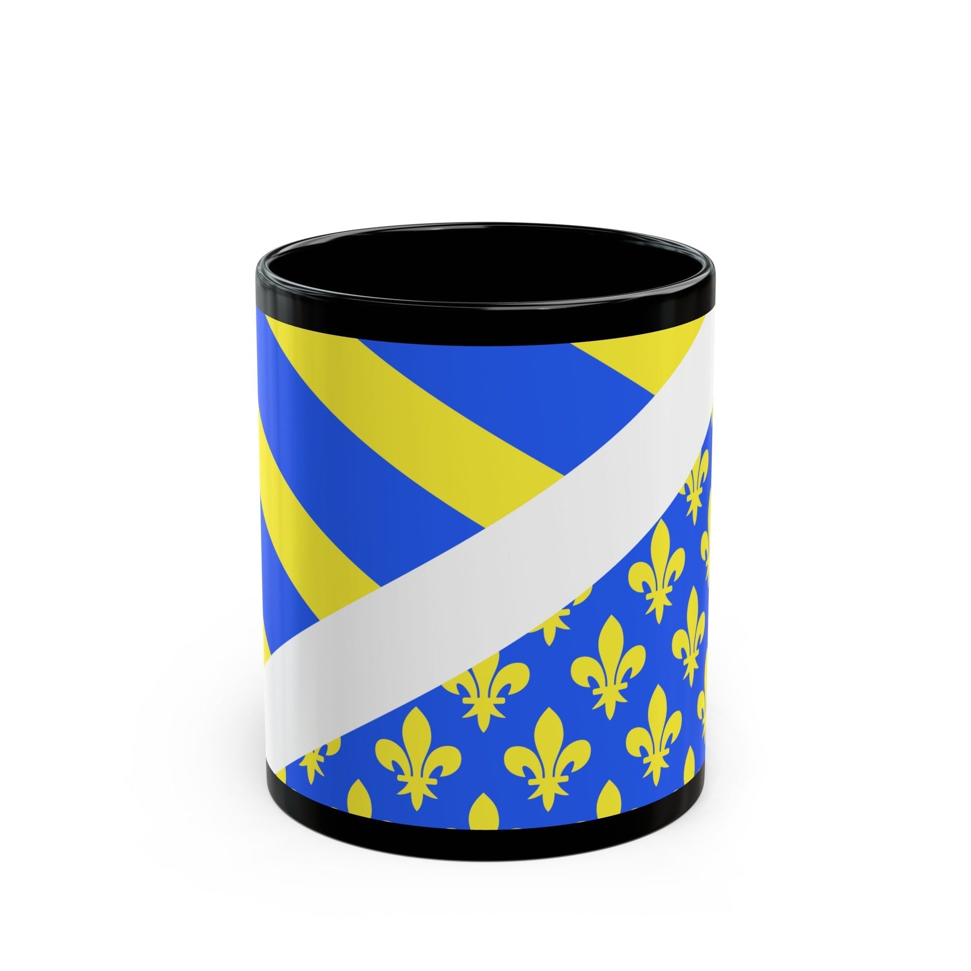 Flag of Oise France 2 - Black Coffee Mug-11oz-The Sticker Space