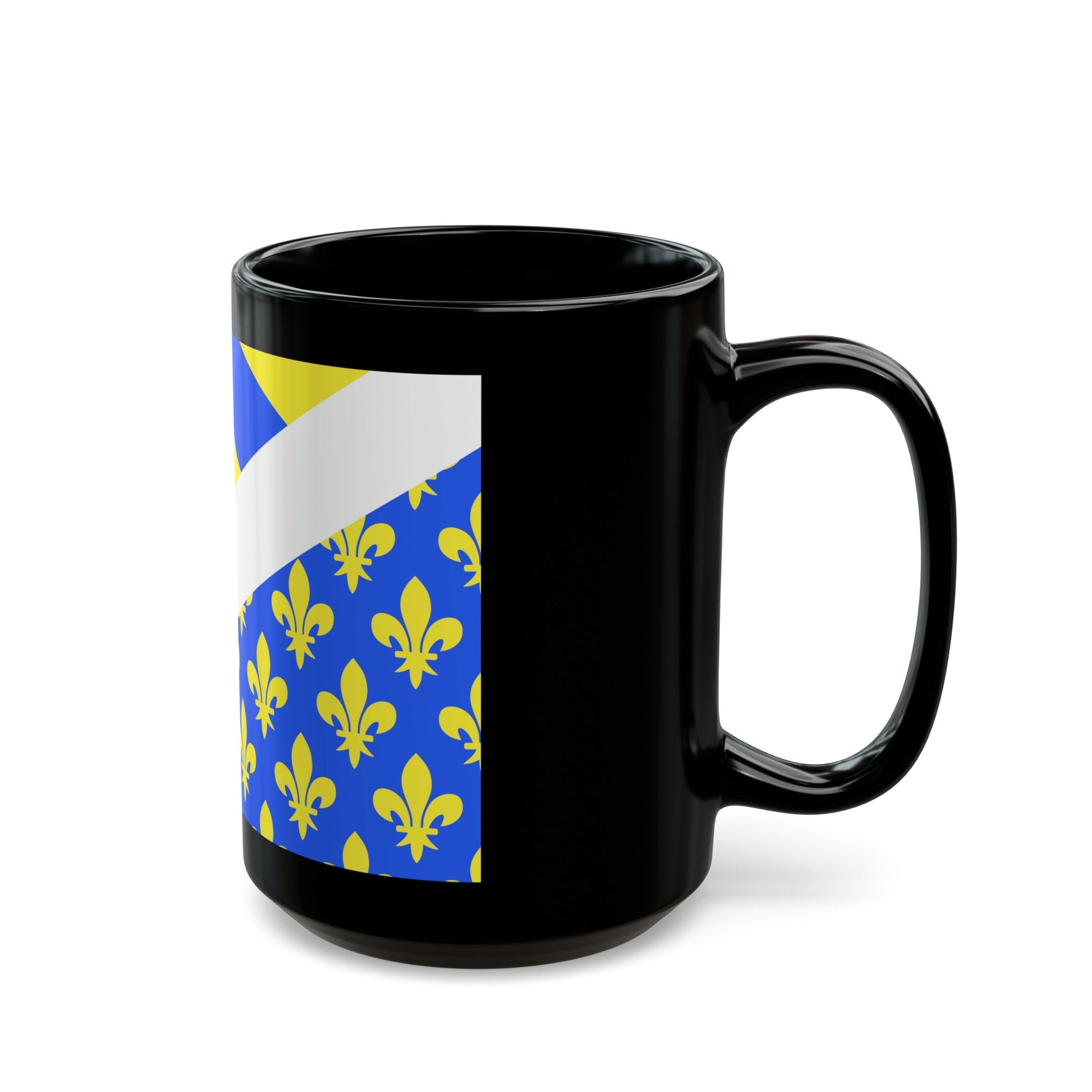 Flag of Oise France 2 - Black Coffee Mug-The Sticker Space