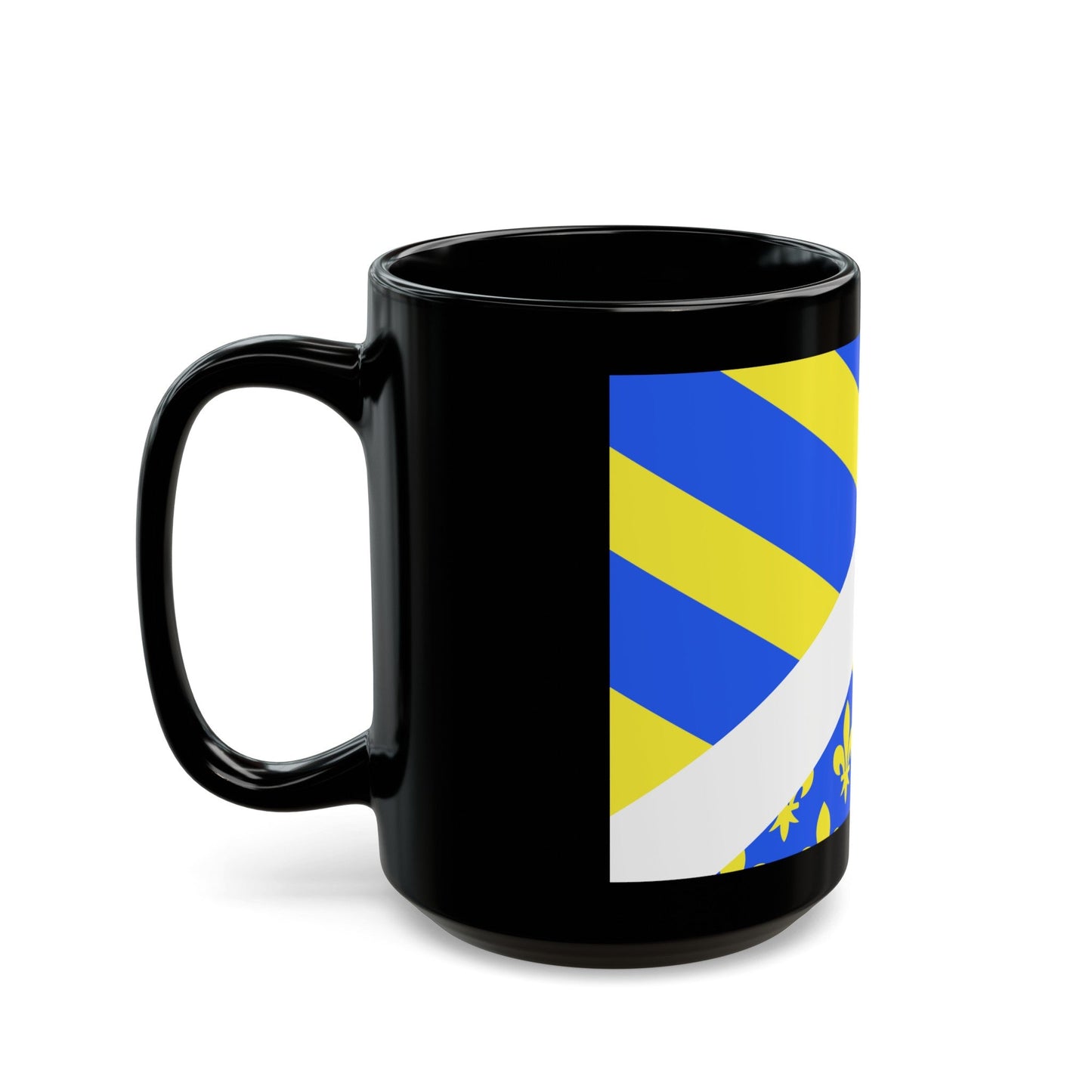 Flag of Oise France 2 - Black Coffee Mug-The Sticker Space