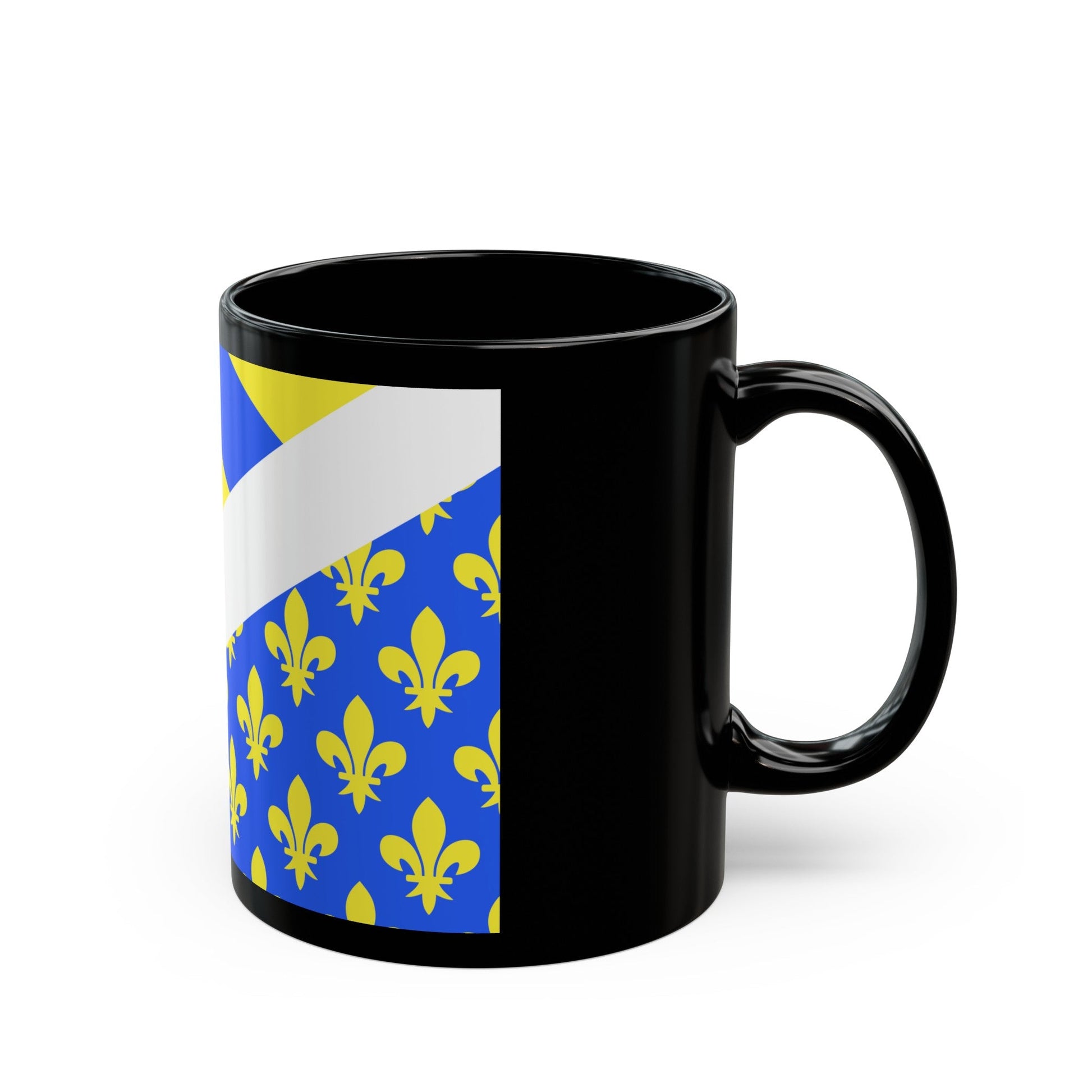 Flag of Oise France 2 - Black Coffee Mug-The Sticker Space