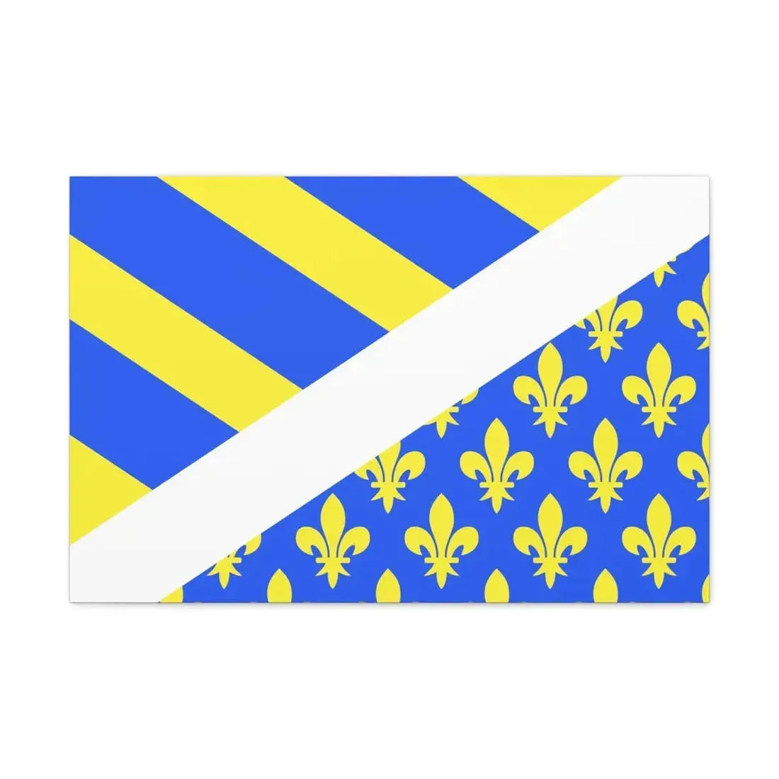 Flag of Oise France 2 - Canvas Wall Art 30" x 20" 1.25" - The Sticker Space