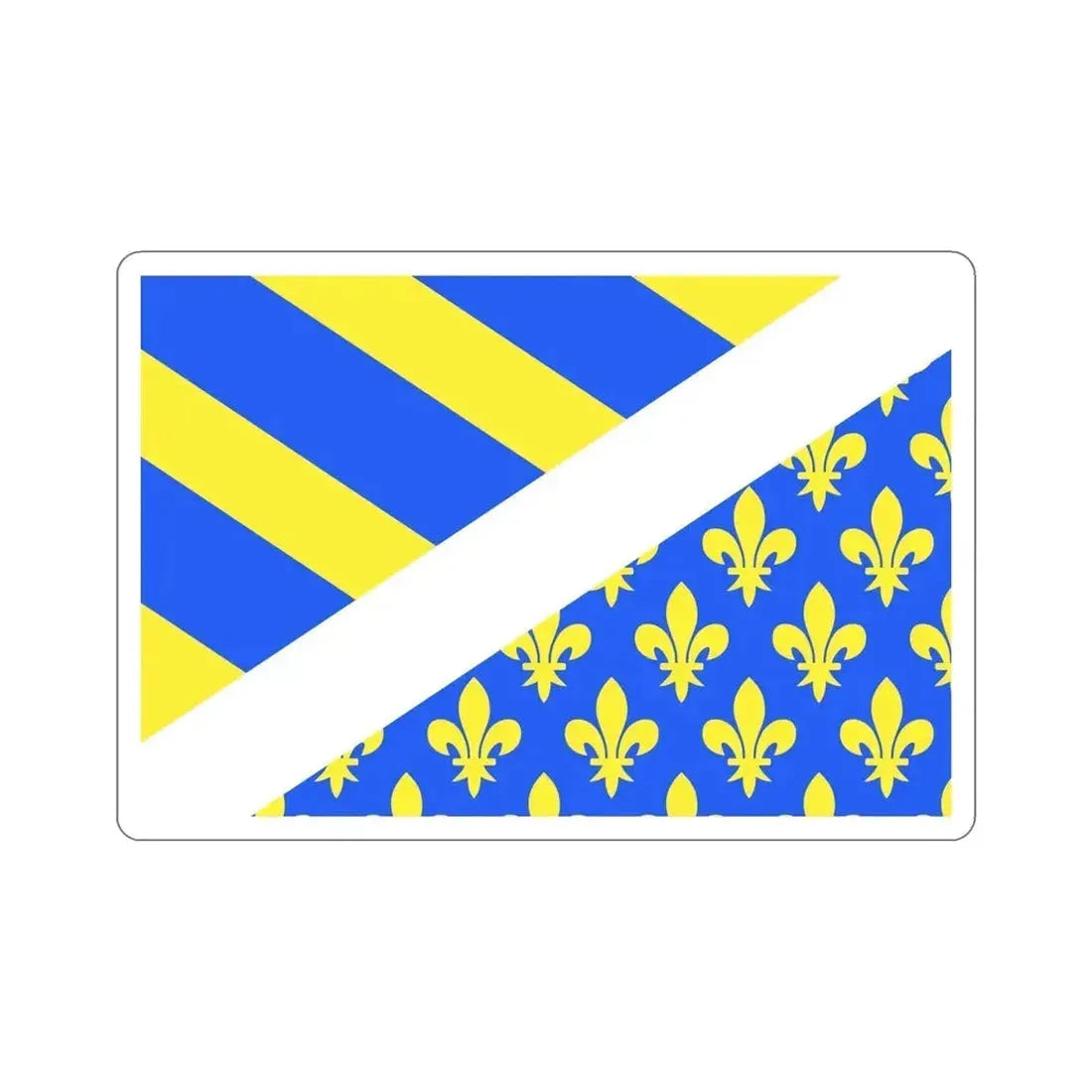 Flag of Oise France 2 STICKER Vinyl Die-Cut Decal - The Sticker Space