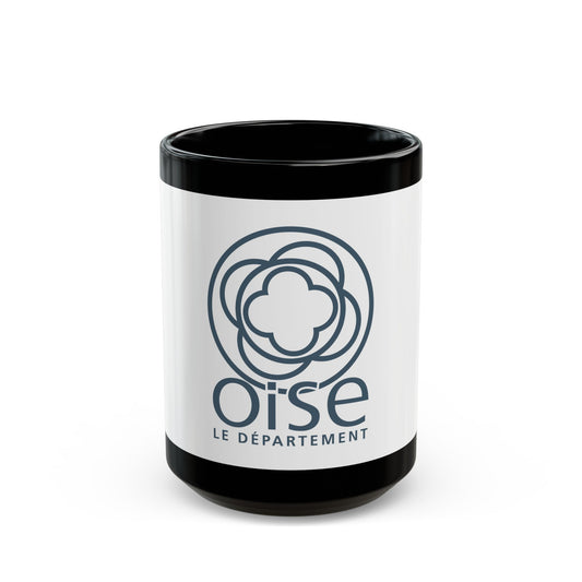 Flag of Oise France - Black Coffee Mug-15oz-The Sticker Space