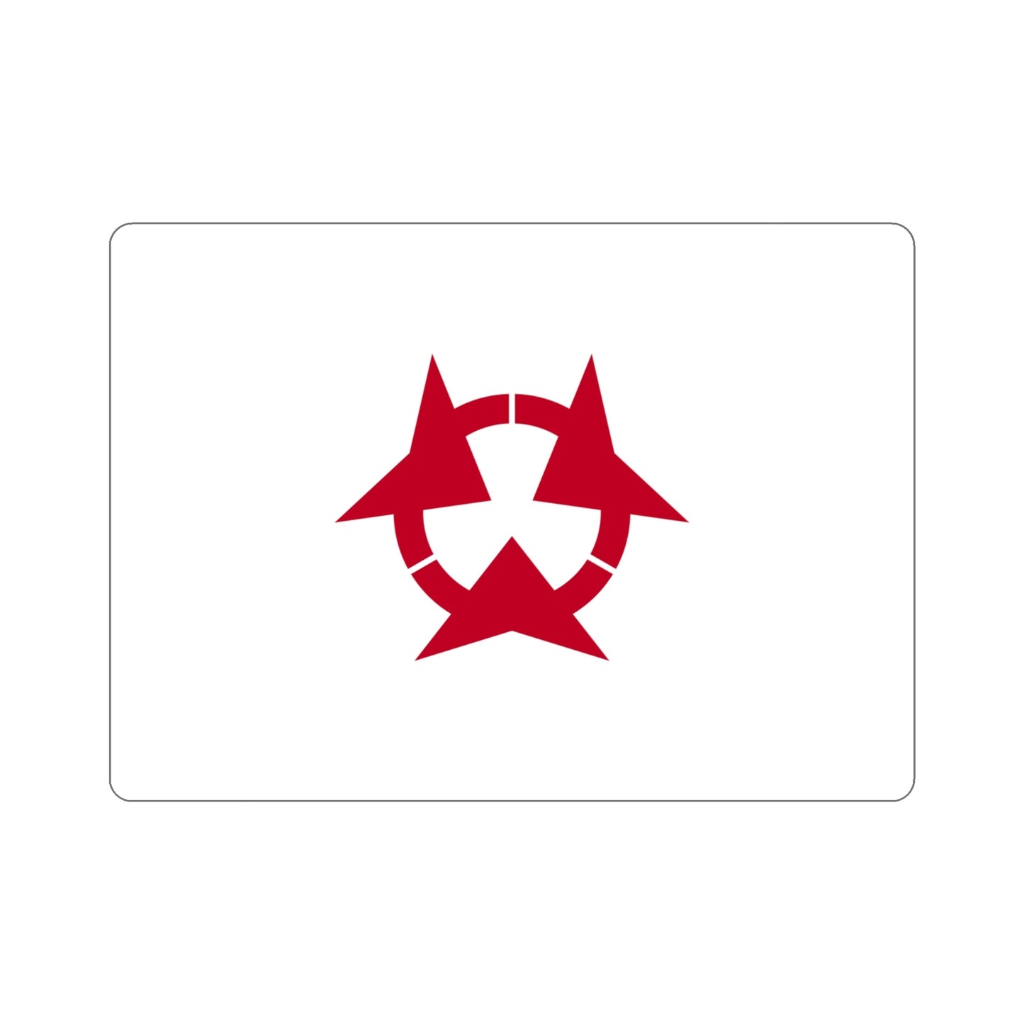 Flag of Oita Prefecture Japan STICKER Vinyl Die-Cut Decal-4 Inch-The Sticker Space