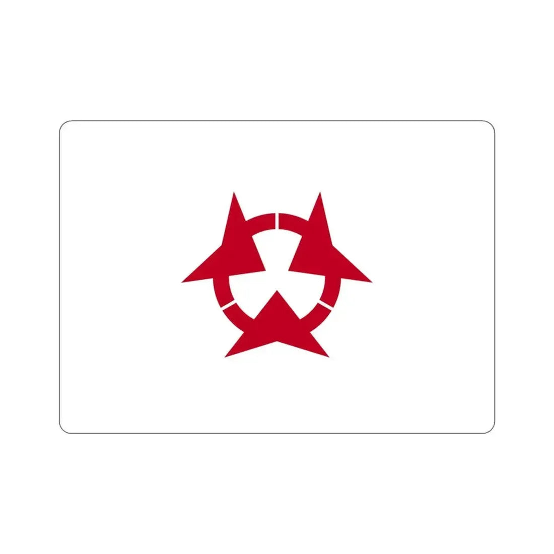 Flag of Oita Prefecture Japan STICKER Vinyl Die-Cut Decal 4 Inch - The Sticker Space