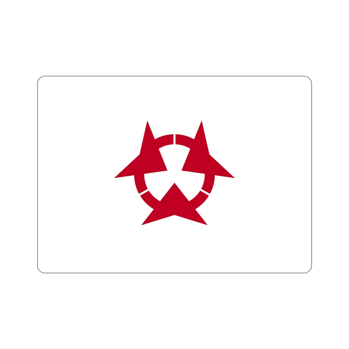 Flag of Oita Prefecture Japan STICKER Vinyl Die-Cut Decal-5 Inch-The Sticker Space