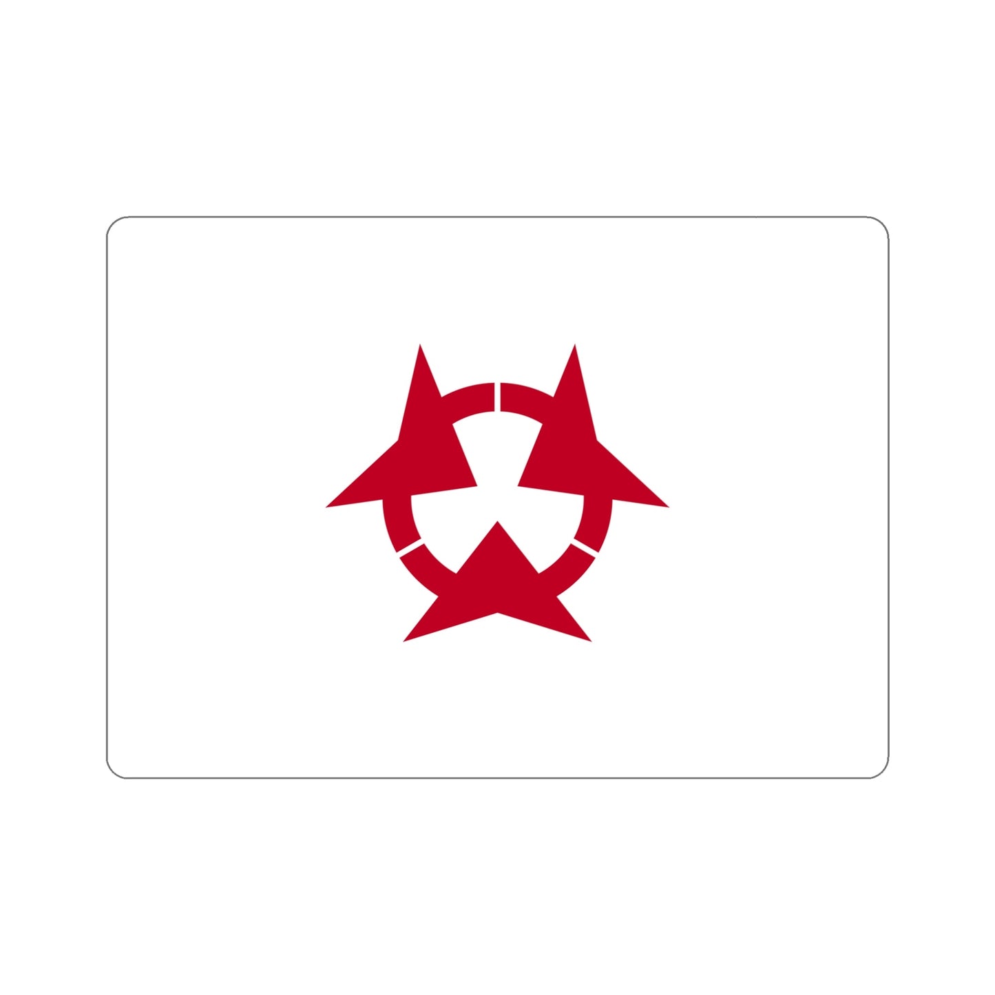 Flag of Oita Prefecture Japan STICKER Vinyl Die-Cut Decal-6 Inch-The Sticker Space