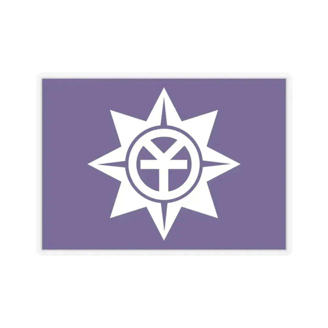 Flag of Okayama Okayama Japan - STICKER Vinyl Kiss-Cut Decal 3 Inch Transparent - The Sticker Space