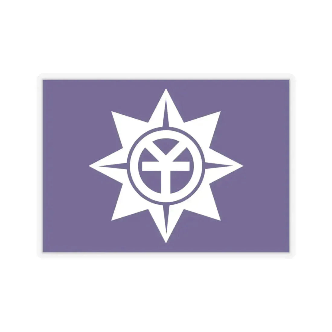 Flag of Okayama Okayama Japan - STICKER Vinyl Kiss-Cut Decal 6 Inch Transparent - The Sticker Space