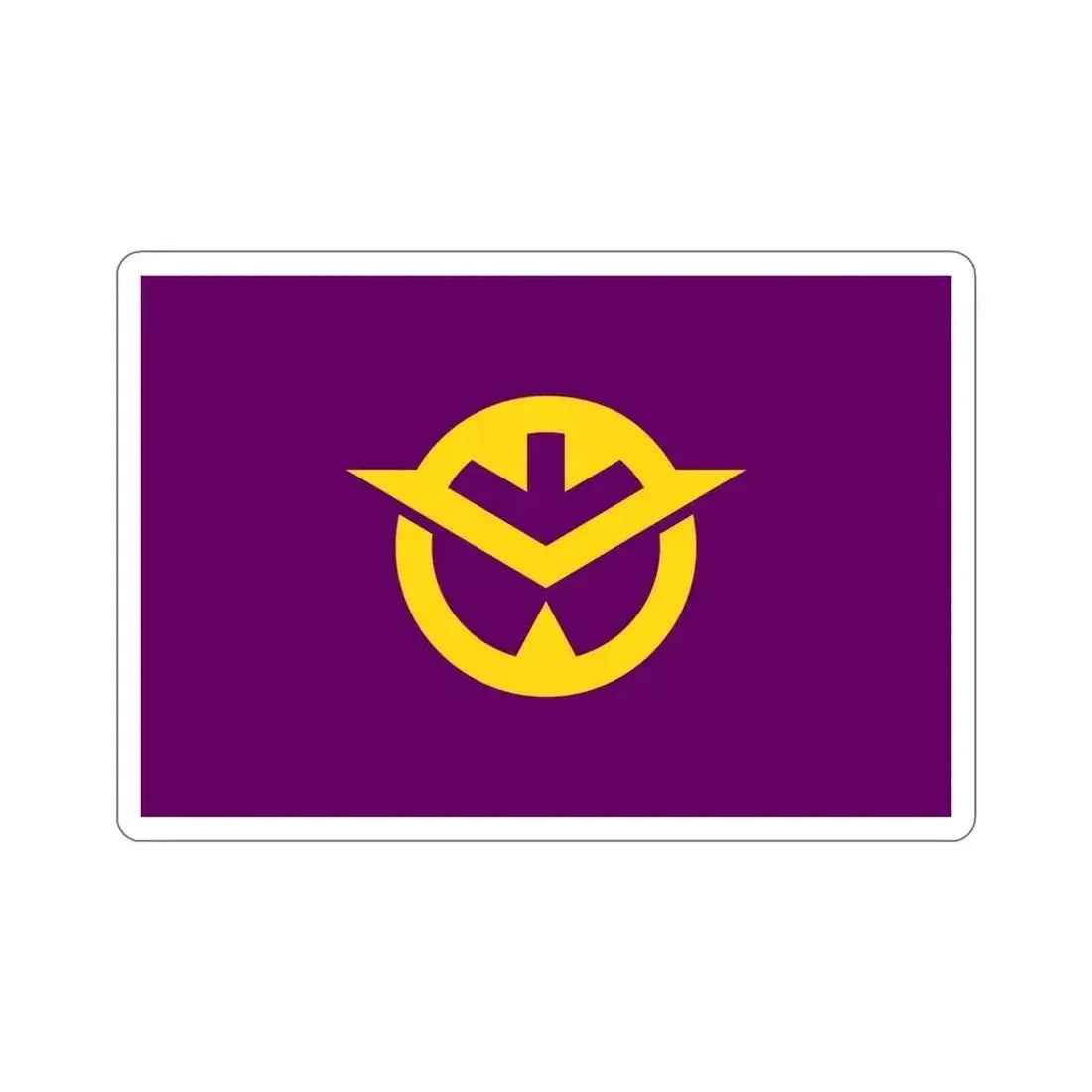 Flag of Okayama Prefecture Japan STICKER Vinyl Die-Cut Decal 4 Inch - The Sticker Space