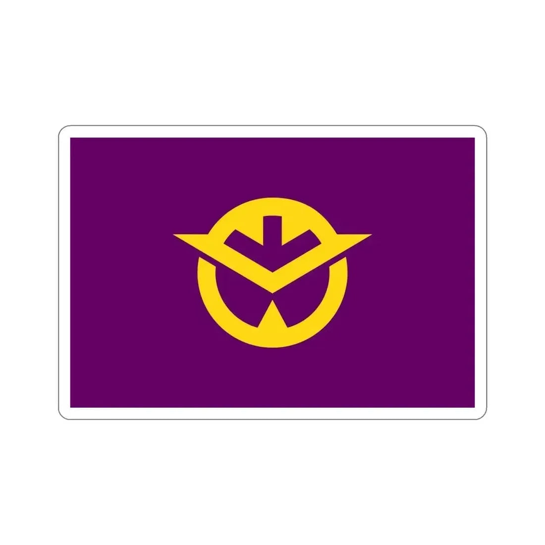 Flag of Okayama Prefecture Japan STICKER Vinyl Die-Cut Decal 6 Inch - The Sticker Space
