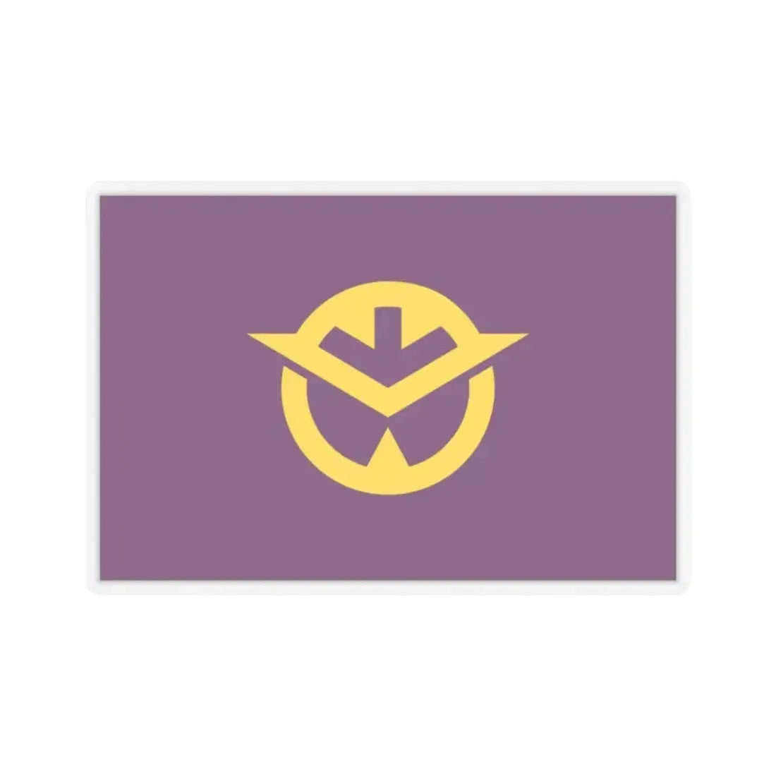 Flag of Okayama Prefecture Japan - STICKER Vinyl Kiss-Cut Decal 2 Inch Transparent - The Sticker Space