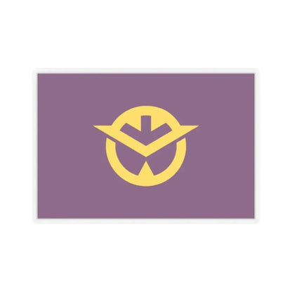 Flag of Okayama Prefecture Japan - STICKER Vinyl Kiss-Cut Decal 2 Inch Transparent - The Sticker Space